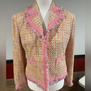 Gracie Elements pink textured short jacket 4P
